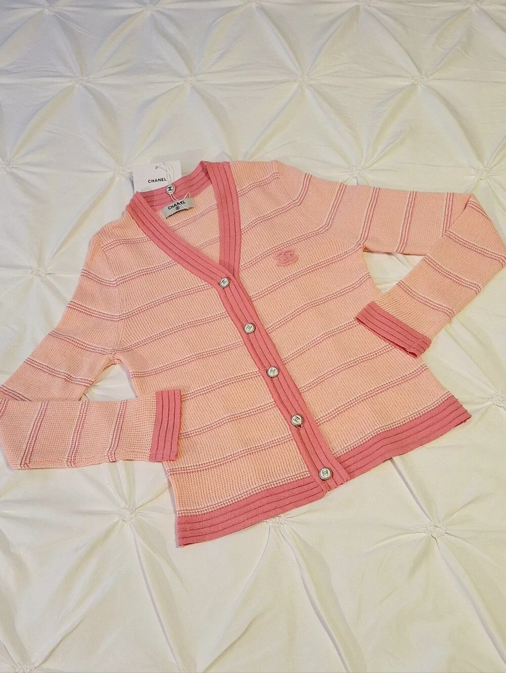 💖 CC ME @ ATTIRE and ACCESSORIES - NWT PINK STRIPE SWEATER